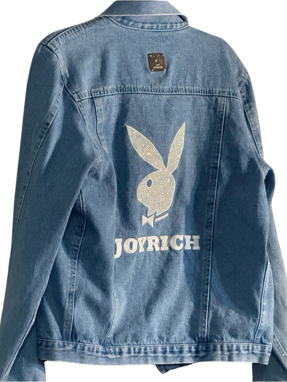CUSTOMIZED UNISEX PLAYBOY X JOYRICH OVERSIZED DENIM JACKET